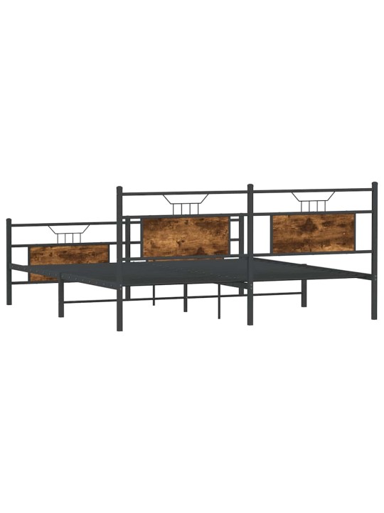 Metallinen sängynrunko savutammi 183x213 cm