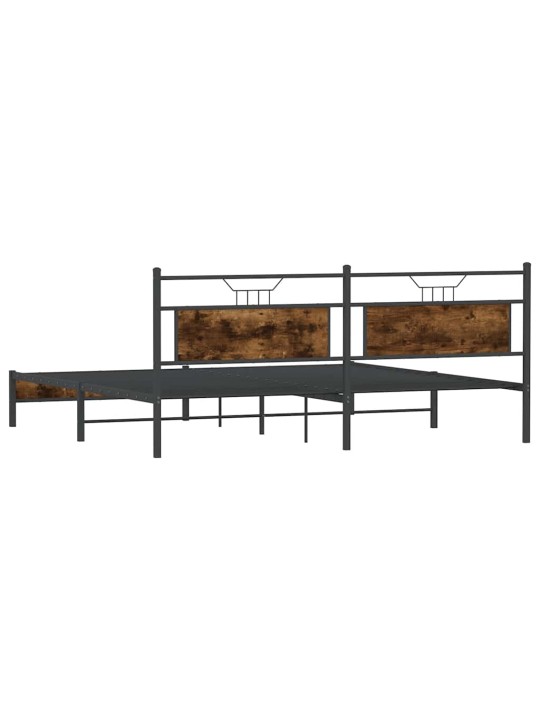 Metallinen sängynrunko ilman patjaa savutammi 200x200 cm