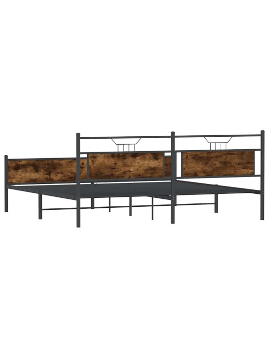 Metallinen sängynrunko ilman patjaa savutammi 200x200 cm