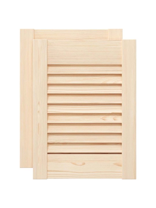 Kaapin ovet säleikkö design 2 kpl 39,5x29,5cm massiivipuu mänty