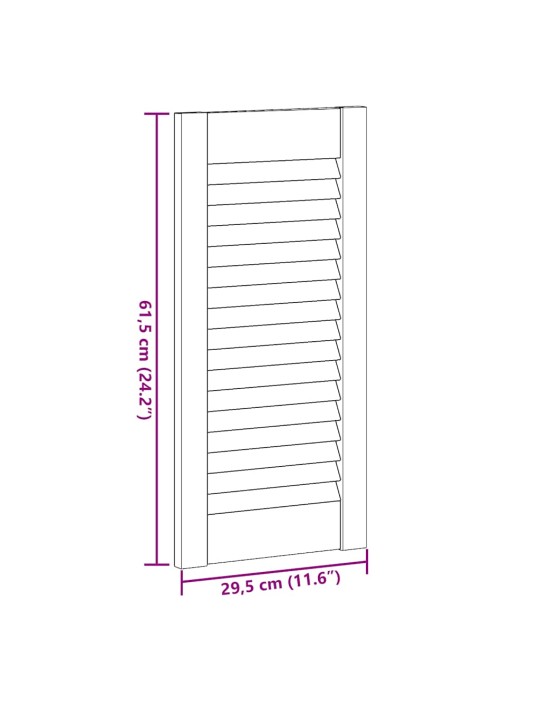 Kaapin ovi säleikkö design 61,5x29,5 cm massiivipuu mänty