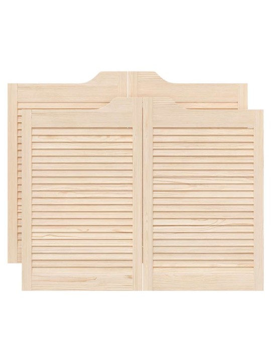Kääntöovet säleikkö design 2-pari 80x100 cm massiivipuu mänty