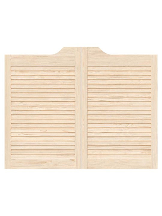 Kääntöovet säleikkö design 2-pari 80x100 cm massiivipuu mänty