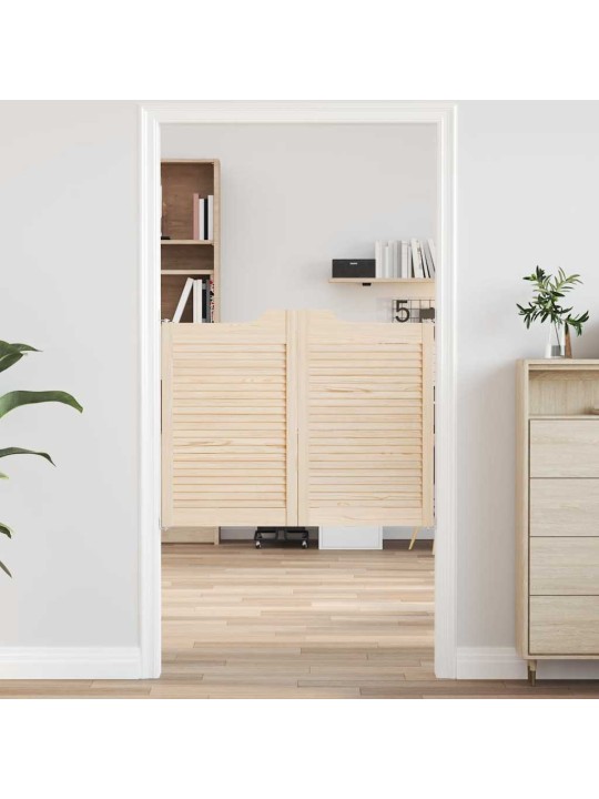 Kääntöovet säleikkö design 2-pari 80x100 cm massiivipuu mänty
