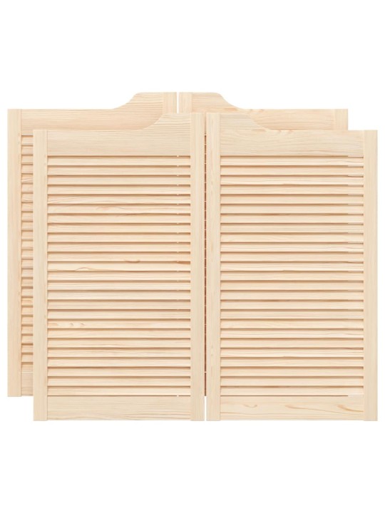 Kääntöovet säleikkö design 2-pari 90x100 cm massiivipuu mänty