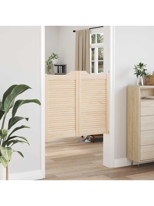 Kääntöovet säleikkö design 2-pari 90x100 cm massiivipuu mänty