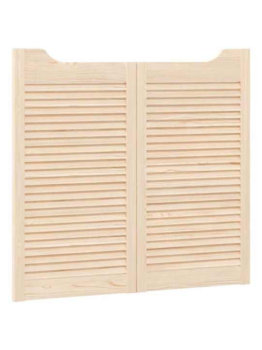 Kääntöovet säleikkö design 2-pari 90x100 cm massiivipuu mänty
