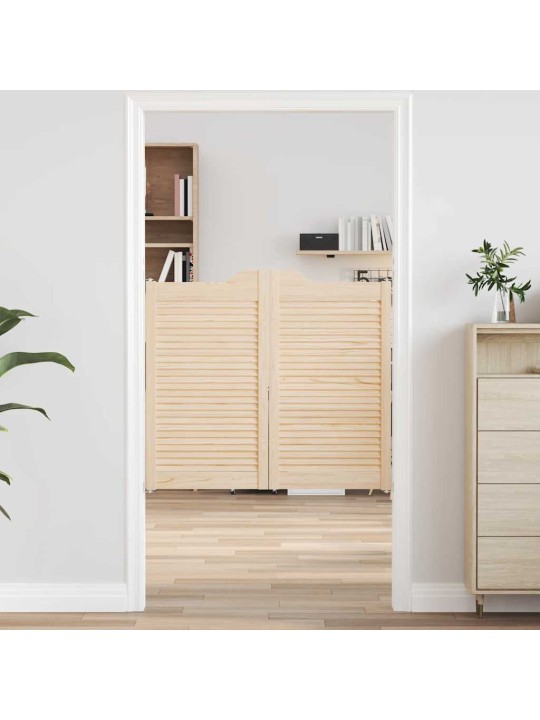 Kääntöovet säleikkö design 2-pari 90x100 cm massiivipuu mänty