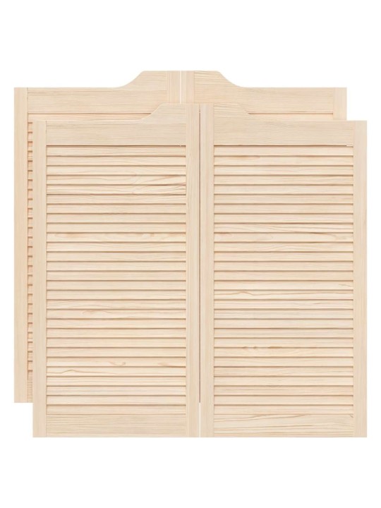 Kääntöovet säleikkö design 2-pari 100x100 cm massiivipuu mänty