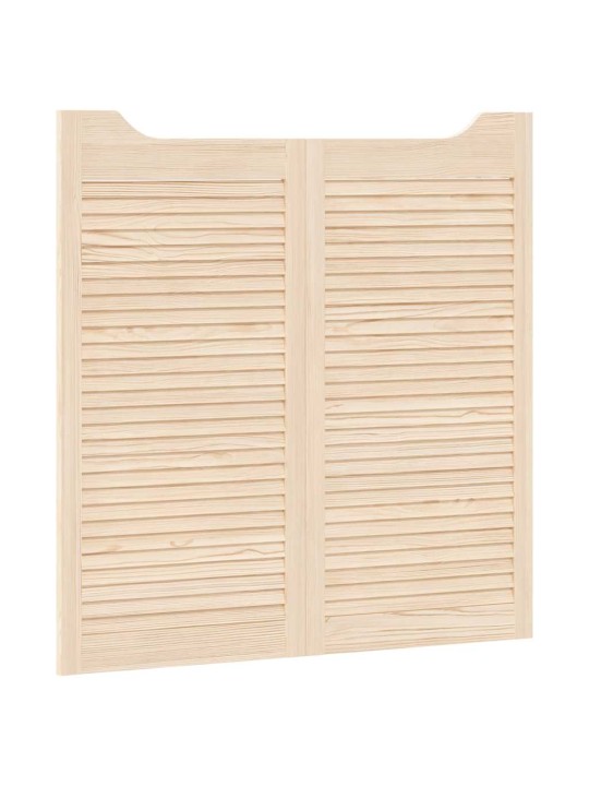 Kääntöovet säleikkö design 2-pari 100x100 cm massiivipuu mänty