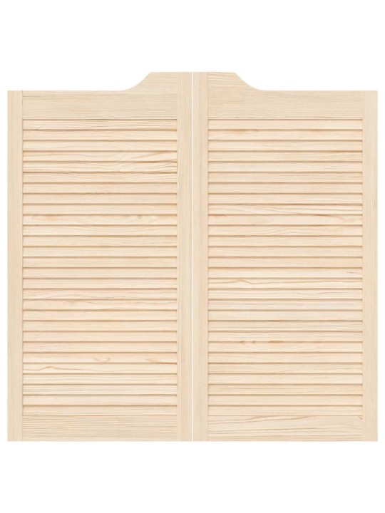 Kääntöovet säleikkö design 2-pari 100x100 cm massiivipuu mänty