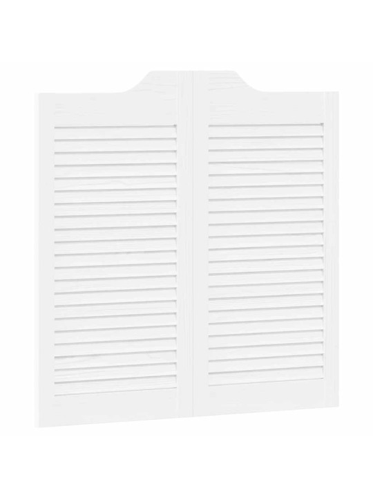 Kääntöovet säleikkö design 2-pari valkoinen 80x80 cm