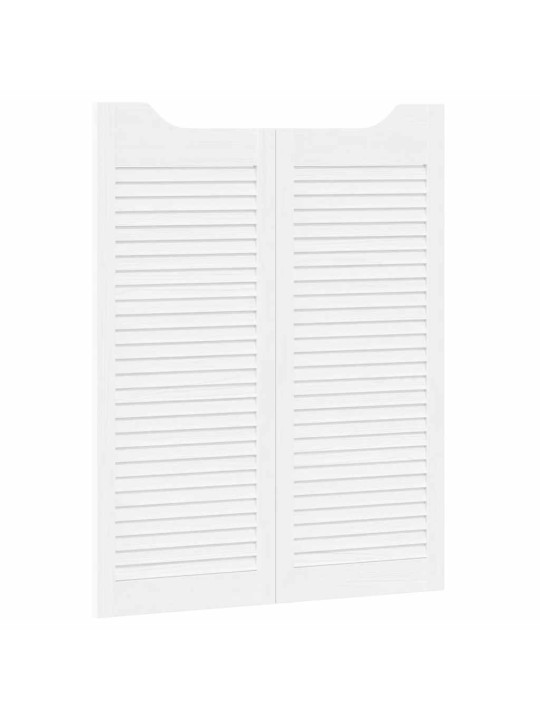 Kääntöovet säleikkö design 2-pari valkoinen 100x80 cm