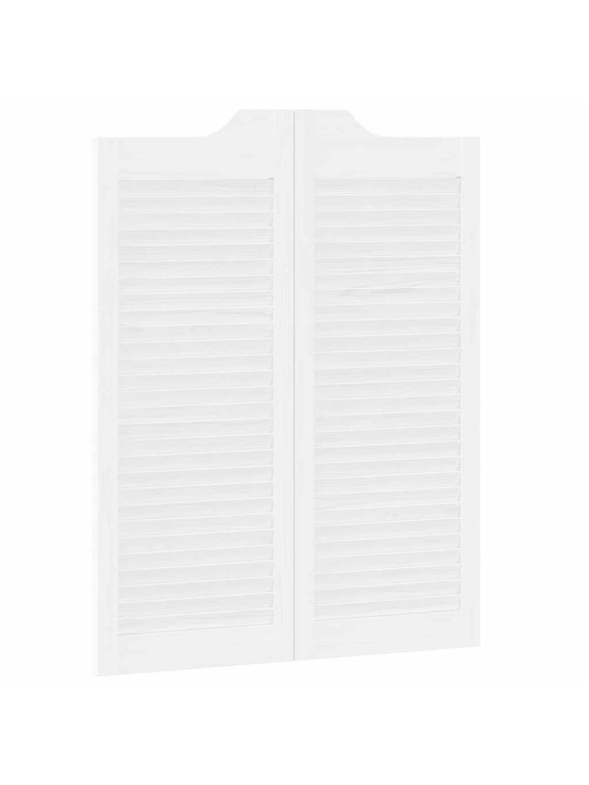 Kääntöovet säleikkö design 2-pari valkoinen 100x80 cm