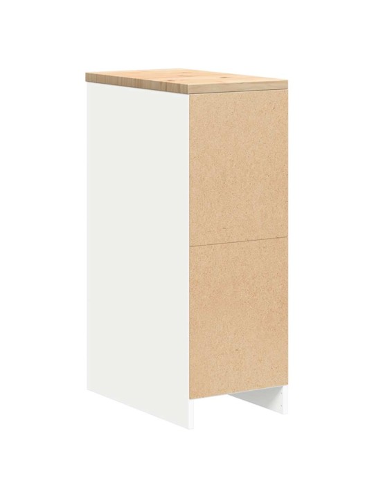 Autotallin säilytyskaappi valkoinen 30x51x85 cm täysi mänty