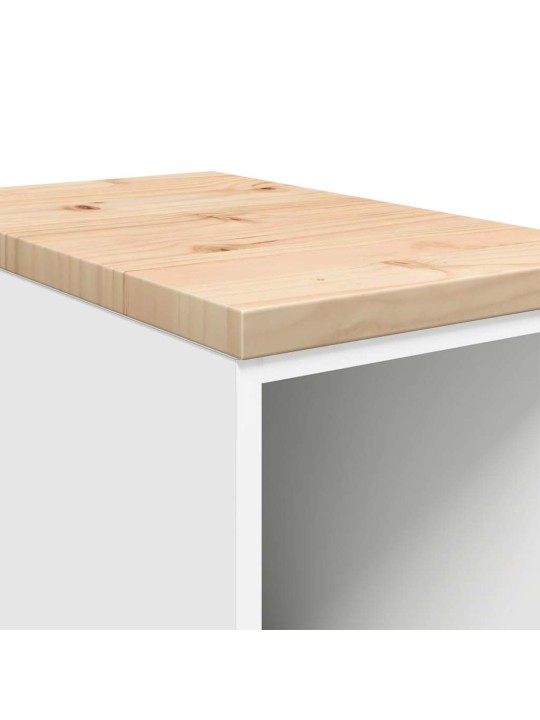 Autotallin säilytyskaappi valkoinen 30x51x85 cm täysi mänty