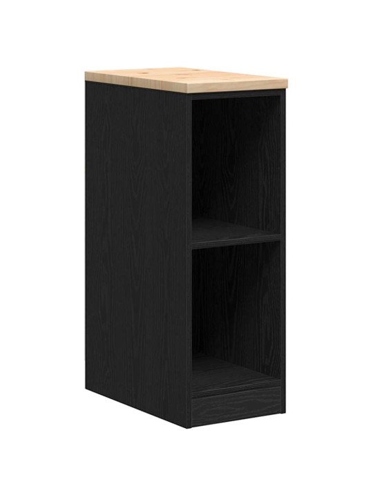 Autotallin säilytyskaappi musta 30x51x85 cm täysi mänty