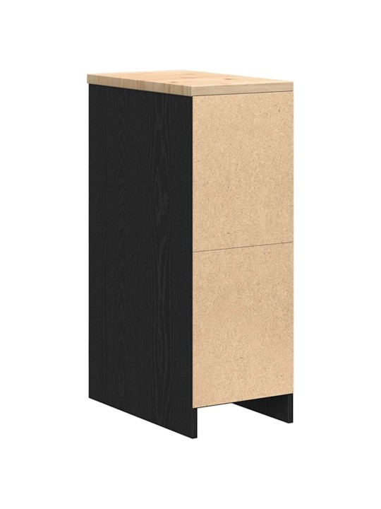 Autotallin säilytyskaappi musta 30x51x85 cm täysi mänty