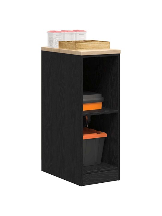 Autotallin säilytyskaappi musta 30x51x85 cm täysi mänty