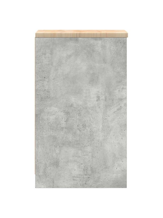 Autotallin säilytyskaappi betoni harmaa 30x51x85 cm täysi mänty