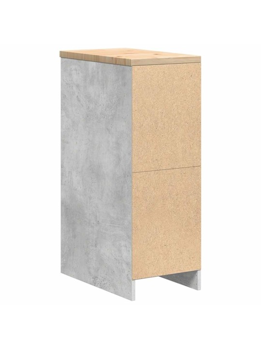Autotallin säilytyskaappi betoni harmaa 30x51x85 cm täysi mänty