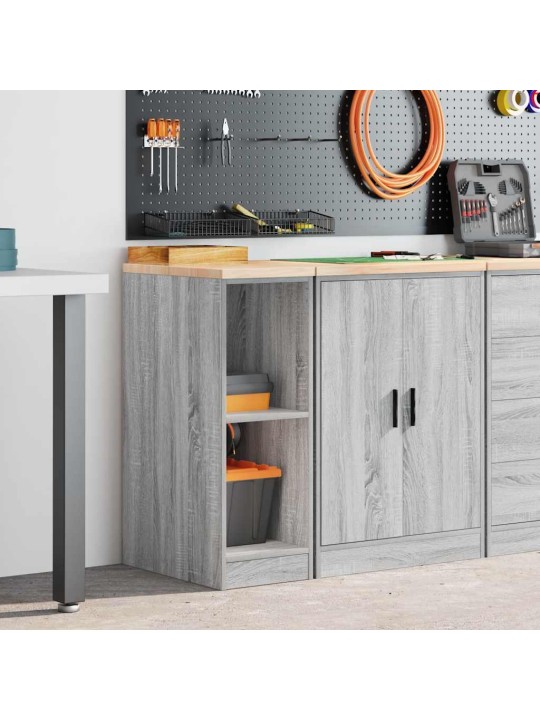 Autotallin säilytyskaappi harmaa sonoma 30x51x85 cm täysi mänty