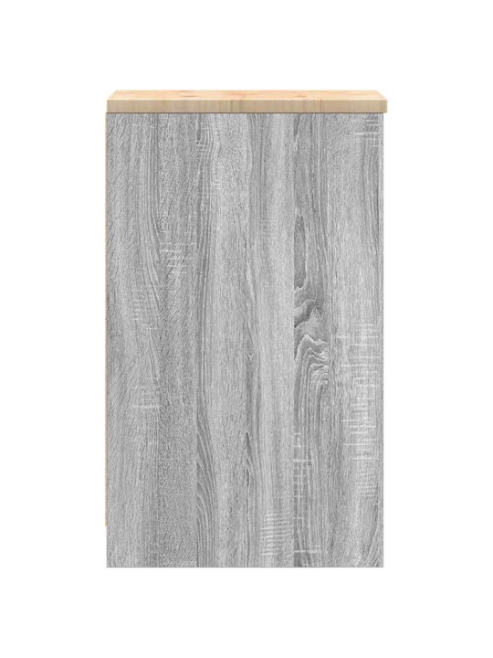 Autotallin säilytyskaappi harmaa sonoma 30x51x85 cm täysi mänty