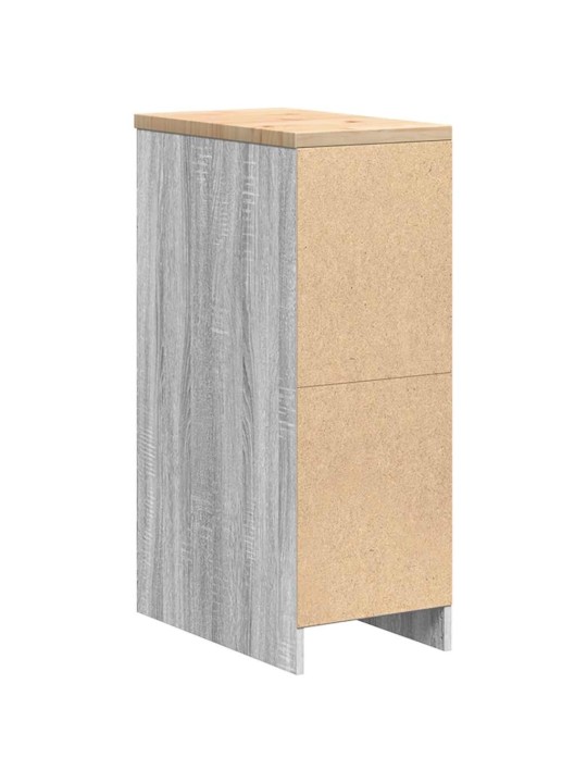Autotallin säilytyskaappi harmaa sonoma 30x51x85 cm täysi mänty