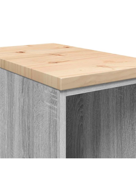Autotallin säilytyskaappi harmaa sonoma 30x51x85 cm täysi mänty