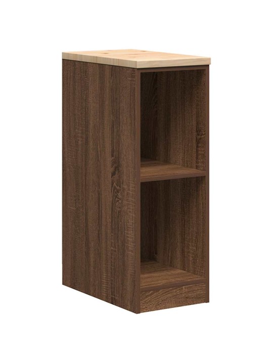 Autotallin säilytyskaappi ruskea tammi 30x51x85 cm täysi mänty