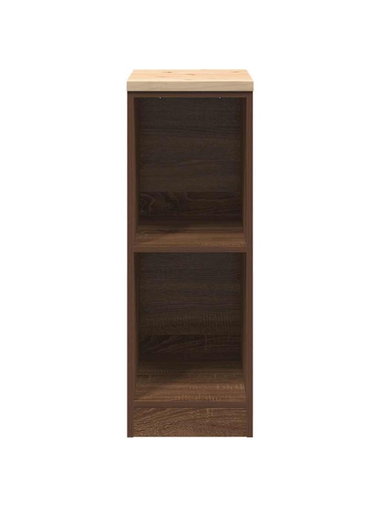 Autotallin säilytyskaappi ruskea tammi 30x51x85 cm täysi mänty