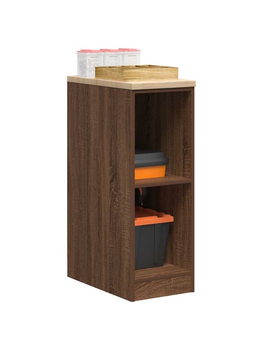 Autotallin säilytyskaappi ruskea tammi 30x51x85 cm täysi mänty