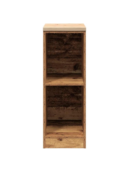 Autotallin säilytyskaappi vanha puu 30x51x85 cm täysi mänty