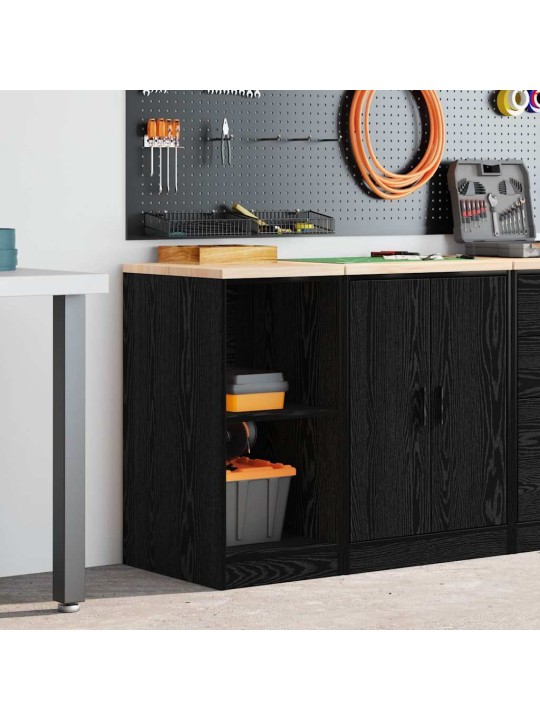 Autotallin säilytyskaappi musta 40x51x85 cm täysi mänty
