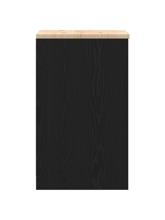 Autotallin säilytyskaappi musta 40x51x85 cm täysi mänty