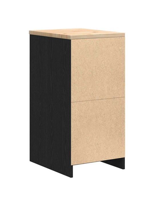 Autotallin säilytyskaappi musta 40x51x85 cm täysi mänty