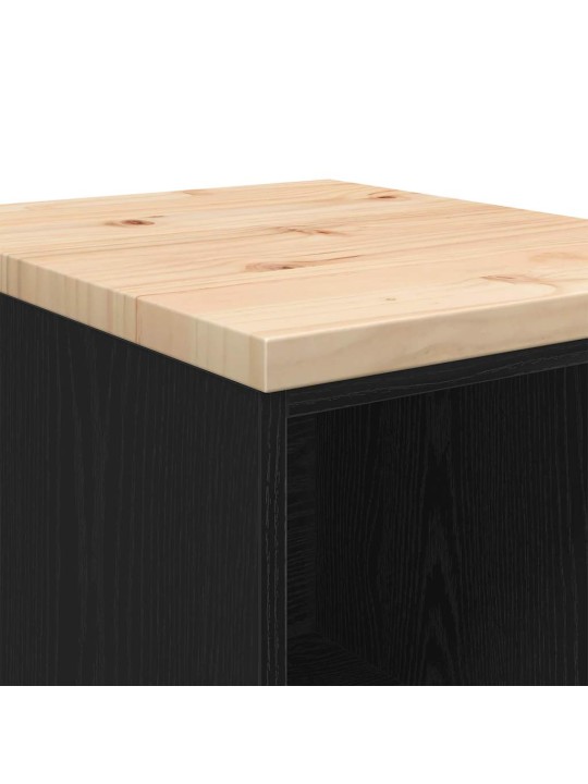 Autotallin säilytyskaappi musta 40x51x85 cm täysi mänty