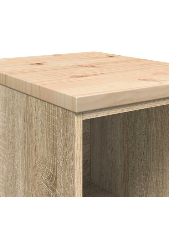 Autotallin säilytyskaappi sonoma tammi 40x51x85 cm täysi mänty