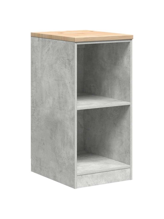 Autotallin säilytyskaappi betoni harmaa 40x51x85 cm täysi mänty