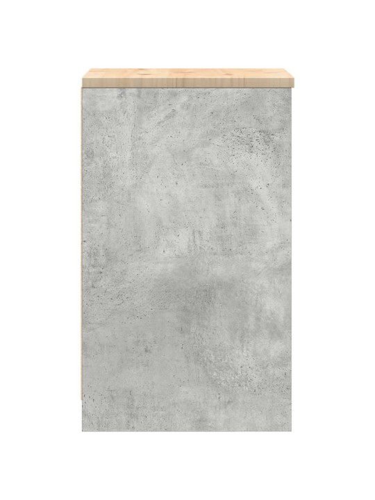 Autotallin säilytyskaappi betoni harmaa 40x51x85 cm täysi mänty