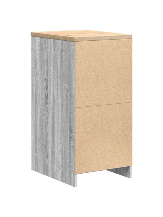 Autotallin säilytyskaappi harmaa sonoma 40x51x85 cm täysi mänty