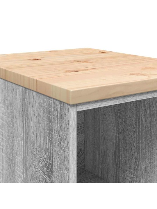 Autotallin säilytyskaappi harmaa sonoma 40x51x85 cm täysi mänty