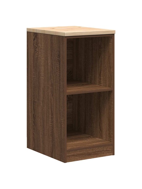 Autotallin säilytyskaappi ruskea tammi 40x51x85 cm täysi mänty