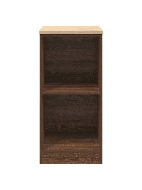 Autotallin säilytyskaappi ruskea tammi 40x51x85 cm täysi mänty