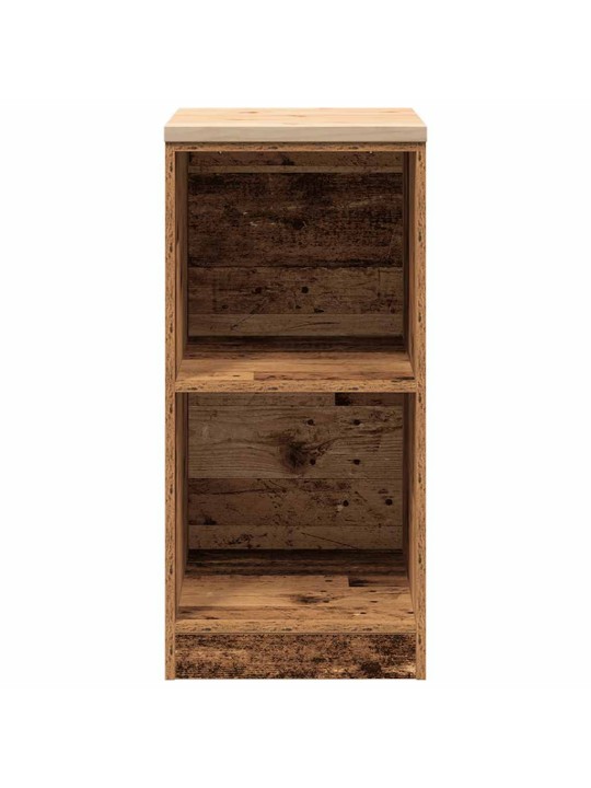 Autotallin säilytyskaappi vanha puu 40x51x85 cm täysi mänty