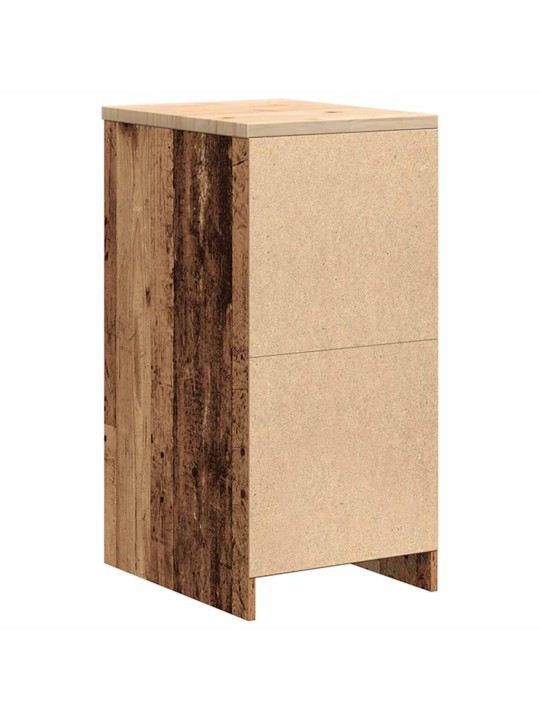 Autotallin säilytyskaappi vanha puu 40x51x85 cm täysi mänty