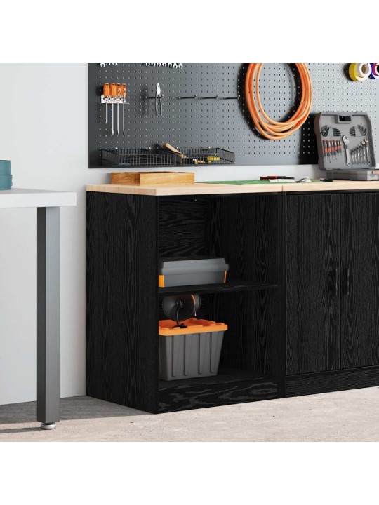 Autotallin säilytyskaappi musta 60x51x85 cm täysi mänty
