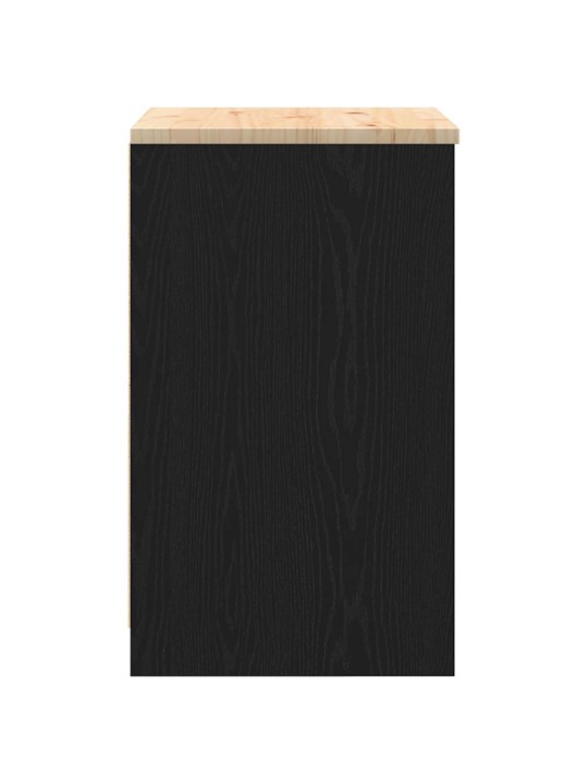 Autotallin säilytyskaappi musta 60x51x85 cm täysi mänty