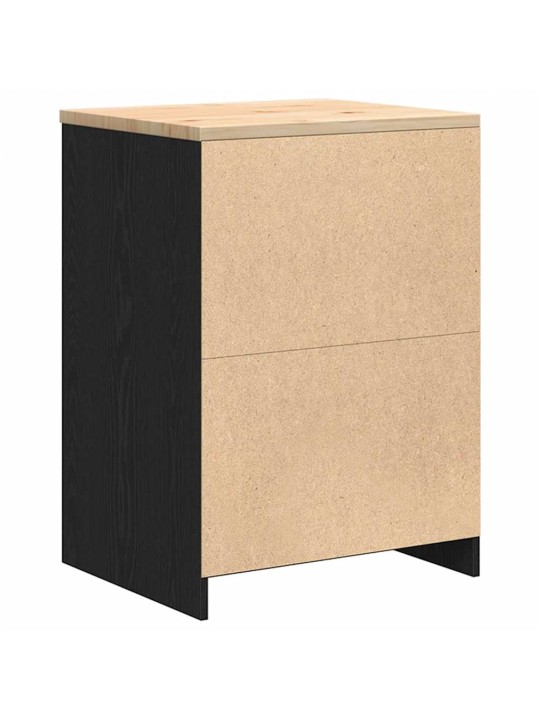 Autotallin säilytyskaappi musta 60x51x85 cm täysi mänty
