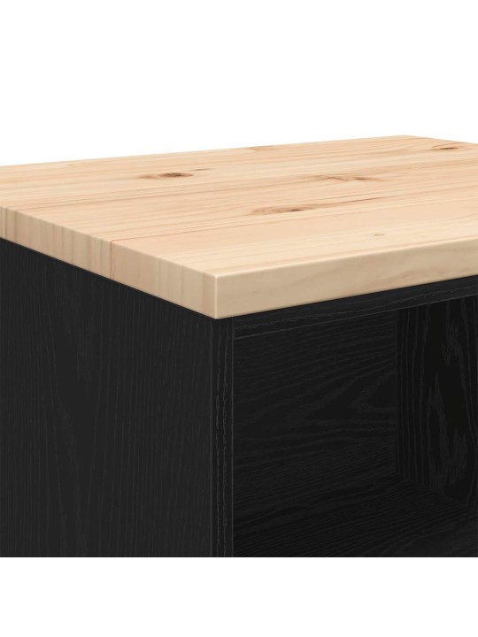 Autotallin säilytyskaappi musta 60x51x85 cm täysi mänty